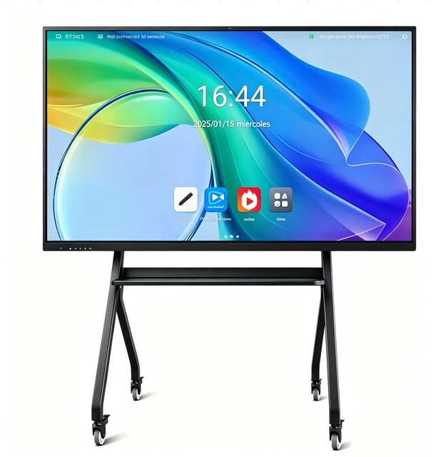 86" 4K Interactive Touchscreen Smart Metal LCD Whiteboard with 40 Touch Points for Classroom Meeting Training Work Reporting