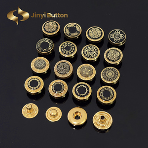 Jinyi Nút Nhà Sản Xuất 12Mm Kẽm Hợp Kim Biểu Tượng Mô Hình Tùy Chỉnh Vàng Nút Chất Lượng Cao Hồi Giáo Quần Áo Áo Sơ Mi Kim Loại Snap Nút - Product Image 3