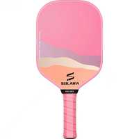 Raquette de pickleball MST en fibre de verre 16 mm, durable, pressée à froid, surface allongée, contrôle de la rotation, norme USAPA, poignée coussinée