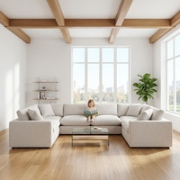 Sofá seccional modular grande, convertible, extensible, de doble cara, en forma de L, con cubierta de terciopelo, adecuado para salas de estar y