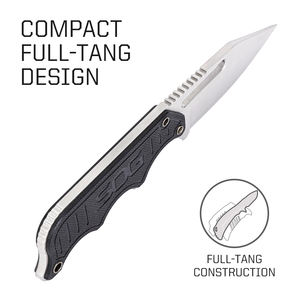 Sog Instinct Compact Vast Mes Edc <span class=keywords><strong>2.3</strong></span> Inch Vast Mes Met G-10 Handvat Voor Buiten, Survival (NB1012-CP), Zwart - Product Image 3