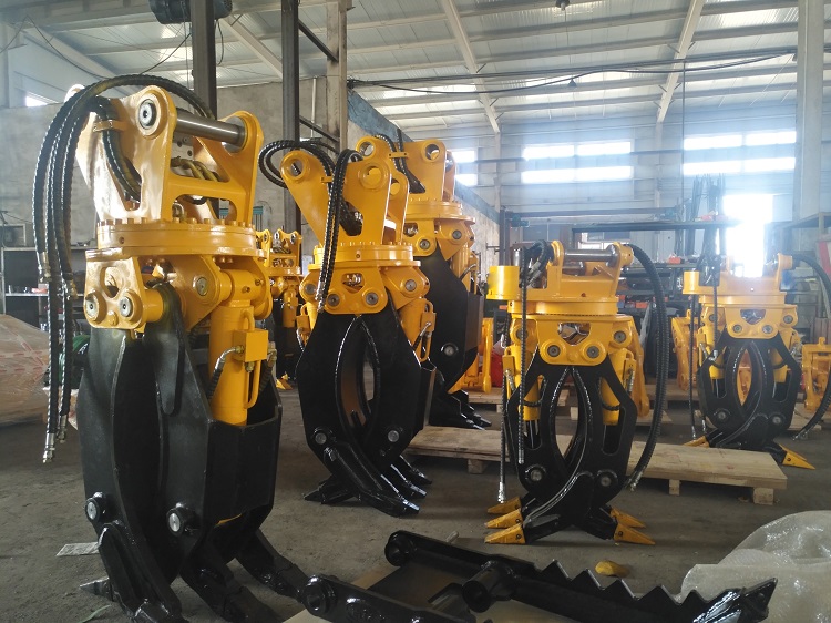 Q345B Excavator Peel Grab Steel Scrap Grapple 360 Degree Rotation Hydraulic