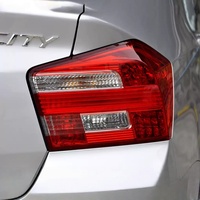 Luz Trasera OE 33500-TM0-H01 Compatible con Honda City 2009-2012, Lente Roja Transparente, Luz de Freno Exterior, Impermeable y Antidecoloración