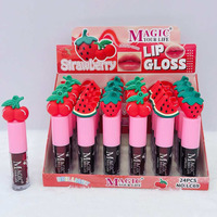 Magic Your Life Color Changing Lip Oil Kartun Stroberi Persik Buah Lip Gloss Tahan Air Tahan Lama Tidak Lengket Lip Tint