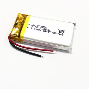 Wiederaufladbarer 3,7V 502035 Lithium-Polymer-Akku <span class=keywords><strong>300mAh</strong></span> Li-Ionen für Bluetooth-Headset 20Ah Kapazität mit 3V Endspannung - Product Image 2