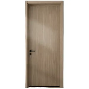 Internal Waterproof Solid core PVC Material MDF Flush Door Internal slab mdf pvc Solid Wood Interior Door for apartment