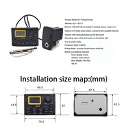 KLT-1 KLT-3 guitare acoustique basse Eq préampli avec accordeur de procédure numérique 4 bandes Eq égaliseur avec accordeur guitare pick-up