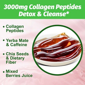 Jalea de Colágeno al por Mayor con Polvo de Yerba Mate y Péptidos de Colágeno de Pescado Gutc Leanse Focus Support Sodium Jelly - Product Image 6