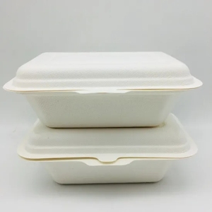 サトウキビBagasse Clamshellフードボックスバーガーボックス生分解性ボックス - Product Image 4