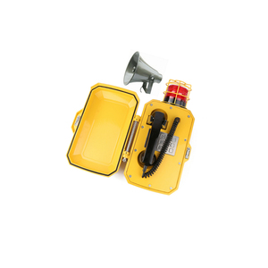 Heavy <span class=keywords><strong>Duty</strong></span> VoIP điện thoại thiết lập công nghiệp không thấm nước IP66 với cửa và cuộc gọi đến chỉ số điện thoại có dây với sừng - Product Image 2