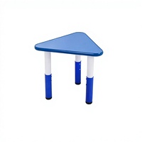 Ensemble de bureau et table triangulaire réglable en alliage d'aluminium pour enfants, idéal pour les garderies et l'école