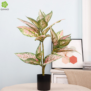 Hojas de Pothos Coloridas Qihao, Plantas Artificiales de Alta Simulación para Decoración de Interiores - Product Image 4