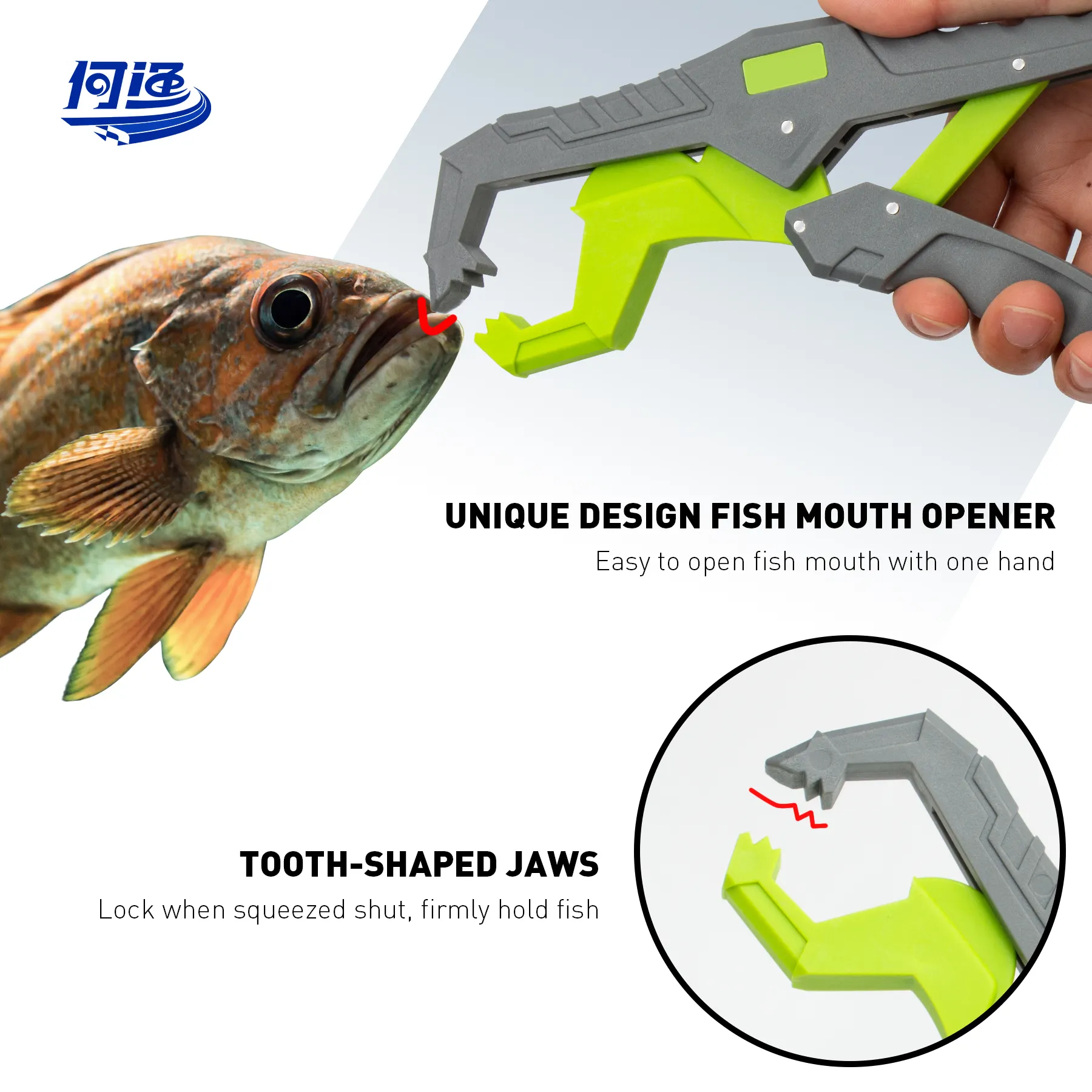 9.4in nổi câu cá Lip Gripper 110 IB kẹp Grabber thiết bị G05 câu cá Phụ kiện thiết bị công cụ với dây bảo vệ dây