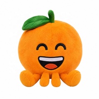 Boneka Plush Oranye Antropomorfik Lucu Desain Khusus dengan Ekspresi