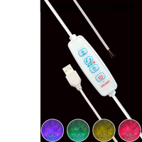 Câble de commutateur de minuterie avec variateur de luminosité USB à intensité variable et fonction de minuterie à cycle 24 heures