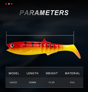Bass Master 100mm 13.3g Leurre de pêche en eau salée Big Soft Rubber <span class=keywords><strong>Shad</strong></span> Swim Bait <span class=keywords><strong>pour</strong></span> Lake Stream Cibles Zander Pike Perch Species - Product Image 6