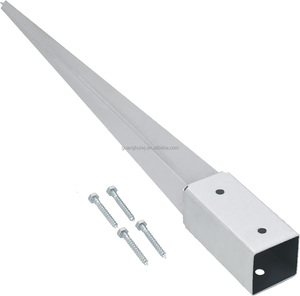 Anclajes de Acero para Postes de Madera, Galvanizados en Caliente, con Rosca de Pulgada, para Fijación en el Suelo - Product Image 3