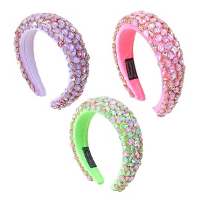 Bandeau de <span class=keywords><strong>tête</strong></span> colorés, scintillants, personnalisés, fait <span class=keywords><strong>à</strong></span> la main, en diamant, style Baroque, pour cheveux de mariée, nouvelle collection - Product Image 1