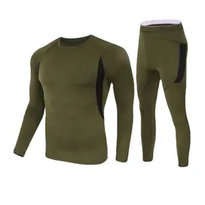 Termico Tactico Sous-vêtements thermiques thermiques antistatiques super extensibles pour hommes avec logo personnalisé