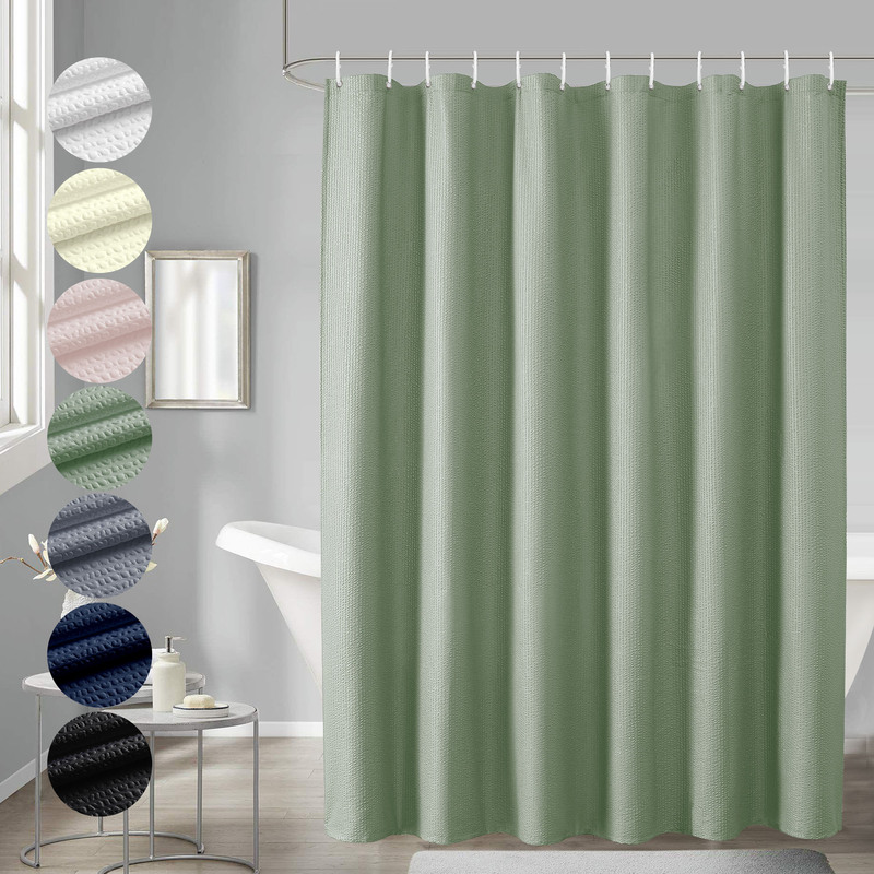 3D Embossed Waterproof Shower Curtain for