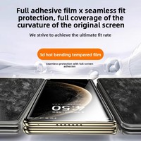 Protector de Pantalla de Vidrio Templado 3D con Pegamento Completo y Tecnología Anti-Polvo para Huawei Mate X5 X6 X7 HD, Curvado, Anti-Rayones y Anti-Manchas