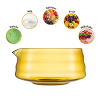 Théière artisanale en verre coloré texturé de style oriental, 600 ml, qualité alimentaire, avec bec verseur pour la cérémonie du thé vert matcha