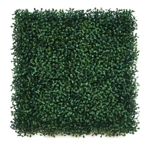 50*50cm pannelli di bosso artificiale da parete in plastica all'ingrosso per la decorazione della parete piante artificiali da parete verde prato in erba di milano