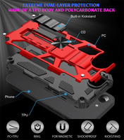 Étui de téléphone hybride 2 en 1 pour Samsung Galaxy S26/S26 Plus/S26 Ultra/A37/A57/A17, support magnétique pour voiture, coque antichoc
