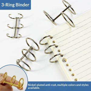 Anillas Metálicas para Hojas Sueltas, Anillas para Encuadernación de 3 Anillos, para Calendarios, Cuadernos, Manualidades (15mm-30mm, Plateado/Dorado, Personalizable) - Product Image 6