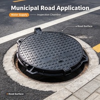 Couvercle de regard rond en fonte ductile solide de qualité municipale pour le Moyen-Orient, EN124 D400, charge lourde, pour appel d'offres gouvernemental