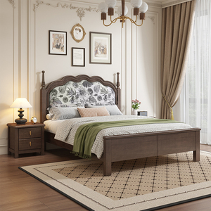 <span class=keywords><strong>Cama</strong></span> Individual de Madera Maciza <span class=keywords><strong>Estilo</strong></span> Americano Vintage, <span class=keywords><strong>Cama</strong></span> Pequeña <span class=keywords><strong>Estilo</strong></span> Princesa Moderna y Minimalista de Mediados de Siglo. - Product Image 3