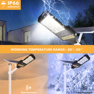 Reflectores LED de farola de energía Solar dividida de 300W para exteriores de calidad, buen rendimiento, fuente de alimentación de batería impermeable IP66 - Product Image 4