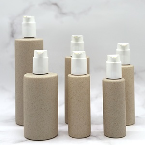 Bouteille pompe de lotion en plastique dégradable naturelle pot de <span class=keywords><strong>paille</strong></span> de blé pour l'emballage de sérum et de shampooing de soins de la peau pour les cosmétiques - Product Image 1