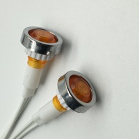 Interrupteur à anneau lumineux FEIBEN avec électro-placage argent, 220V 10A IP36 avec câble, plusieurs couleurs