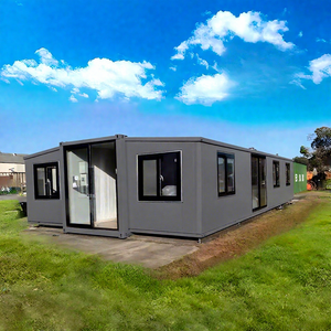 Casa Contenedor Modular de Acero de 40 pies con Doble Ala, Industrial, Expandible, Prefabricada, Resistente a Huracanes, 2 Dormitorios, Probada con Agua por 72h - Product Image 1