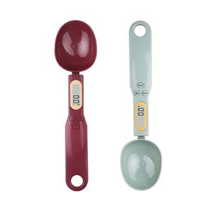 Básculas de cuchara Peso digital Gramos Básculas de cuchara medidora con pantalla LCD precisa para dispensar granos de café, leche, harina - Product Image 1