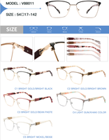 Nueva Llegada: Montura de Gafas Ópticas Metálicas, Diseño Europeo Americano, Montura Económica para Mujer, Venta al Por Mayor