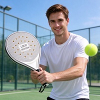 Ensemble de raquettes de paddle-tennis ABS 47 cm en 2 pièces, noyau intérieur en mousse de coton, poignée antidérapante, surface à haute élasticité, écologique, portable