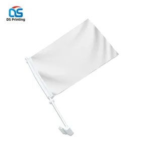 Factory Wholesale Custom Blank Sublimation Polyester Car Flag Banner With Poles Car Window Flag Blank