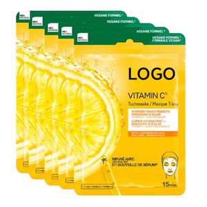 <span class=keywords><strong>Garnier</strong></span> SkinActive Masques en feuille hydratants pour le visage Tous types de peau Acide hyaluronique Vitamine C Effet éclat radieux <span class=keywords><strong>Vegan</strong></span> 5X1 - Product Image 1