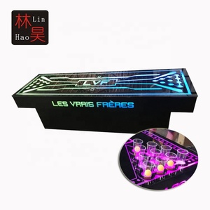 Verre trempé <span class=keywords><strong>table</strong></span> éclairée led en métal bar <span class=keywords><strong>cocktail</strong></span> - Product Image 6