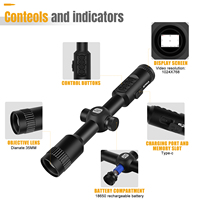 SPINA OPTICS TGS335 3-9x 384*288 Portée d'imagerie thermique Objectif 35mm Portée thermique pour la chasse avec vidéo Rec PIP WiFi