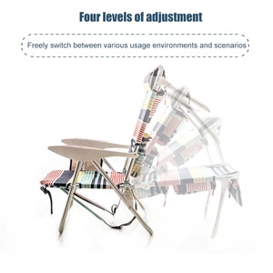 Groothandel Verstelbare Lichtgewicht Draagbare Opvouwbare Strandstoelen Outdoor Opvouwbare Verstelbare Lounge Camping Rugzak Strandstoel - Product Image 4