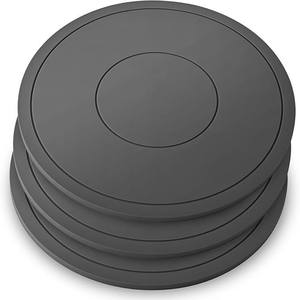 Tapis rond en silicone résistant à la chaleur, pour la vaisselle et la cuisine, vert matcha, rouge brunâtre, jaune pâle - Product Image 5