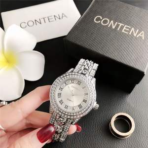 Reloj de Cuarzo para Mujer, Diseño Personalizado de Fábrica, Nuevo, de Lujo, Aleación, Cocodrilo, Acero Inoxidable, Cristal, Diamantes, Joyería, Resistente al Agua - Product Image 2