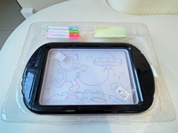 NOUVEAU Tableau lumineux LED pour enfants en plastique ABS 13 pouces Tablette de dessin éducative avec marqueurs néon