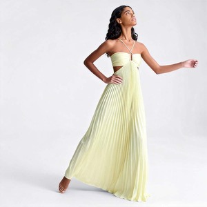Sexy French Halter Neck <strong>Dress</strong> Off Shoulder Ruffled Maxi <strong>Dress</strong> For Women, Beach Party Evening Gown, Summer Vacation Chiffon <strong>Dress</strong> - Product Image 1