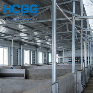 Casa Prefabricada Personalizada de Estructura de Acero Ligero para Granjas Avícolas / Gallinero Prefabricado / Establos para Vacas Lecheras / Edificio para Cría de Ganado - Product Image 5