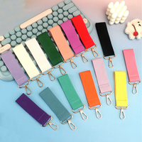 DANSKY multi-couleurs sac à dos bagages nom étiquette poignet lanière porte-clés tissu toile bricolage porte-clés sangle pour sac