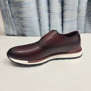 Zapatillas de Hombre, Estilo Brogue, Zapatos para Hombre Maduro, Cuero Vacuno Cepillado, Estilo Monk, Modernos, con Suela Tipo Cupsole, Aspecto Casual pero Sofisticado - Product Image 2